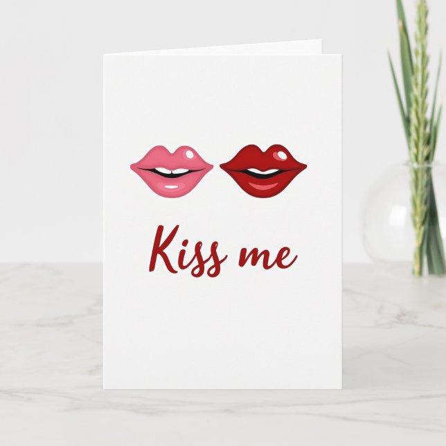 Cartão de São Valentim Beije-Me (Frente)