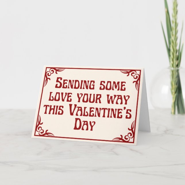 Cartão de São Valentim Platônico de Envio de Amor (Frente)