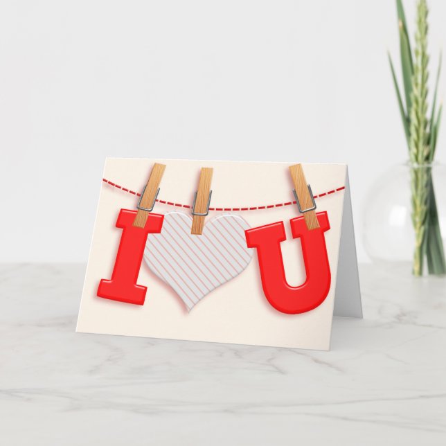 Cartão de São Valentim Platônico Eu Te Amo (Frente)