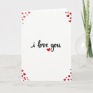 Cartão de São Valentim Vermelho Eu Te Amo