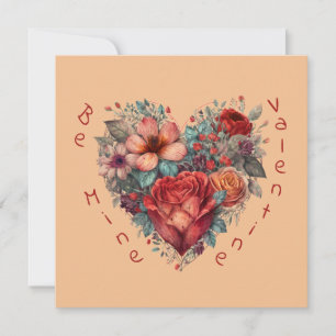 Cartão de São Valentim Vintage com Coração Cheio d