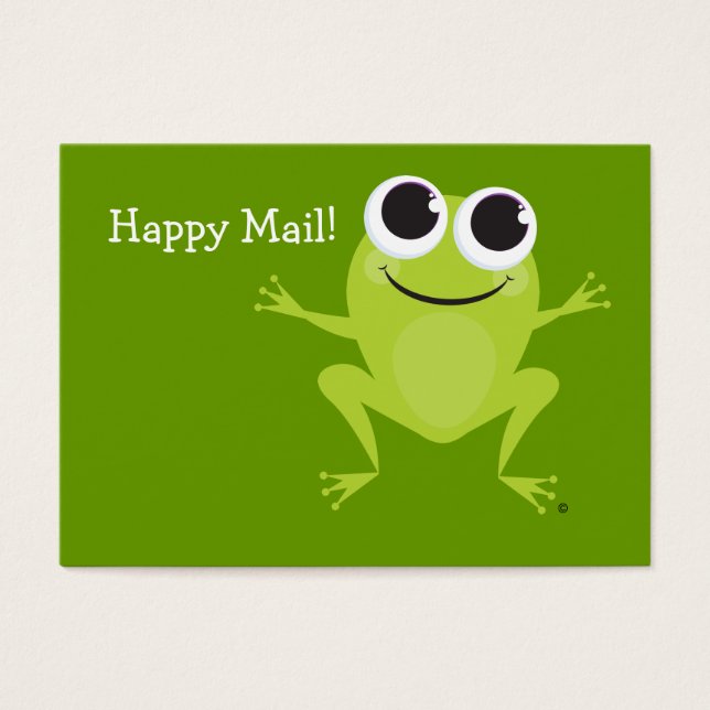 Cartão de sapo "Happy Mail" - Ideias de presentes  (Frente)