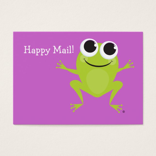 Cartão de sapo "Happy Mail" - presentes de excelen (Frente)