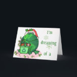 Cartão de Sapo para Papais noeis de Natal em Ambie<br><div class="desc">Engraçada mensagem de Natal promovendo um Feriado mais ecológico! Este design original de Jamie Wogan Edwards está disponível em t-shirts,  assim como sacos de presente de panos,  canecas de café,  botões e cartões de saudação.</div>