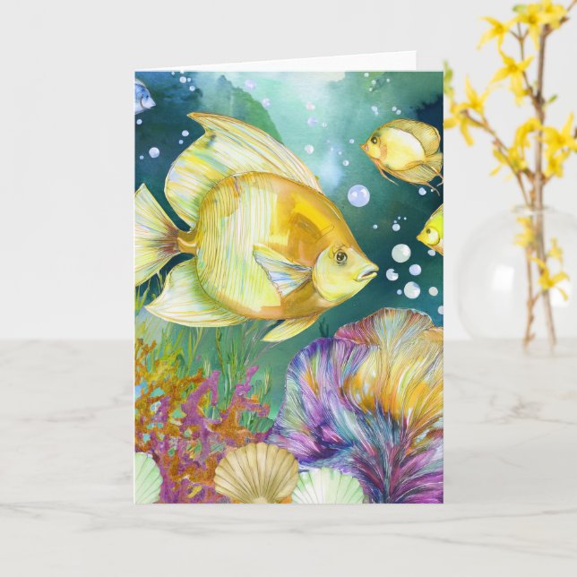 Cartão de Saudação (Flor Amarela)