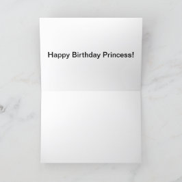 Cartão de saudação 5x7. Feliz aniversário Princesa