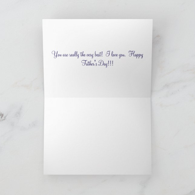 Cartão de saudação 5x7. Feliz Dia de os pais. (Interior)