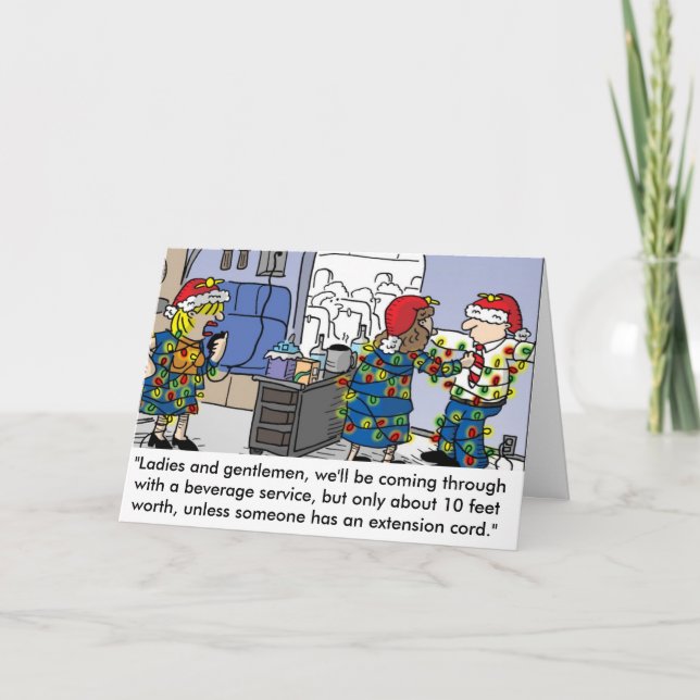 Cartão de Saudação à Luz de Natal do Atendedor de  (Frente)