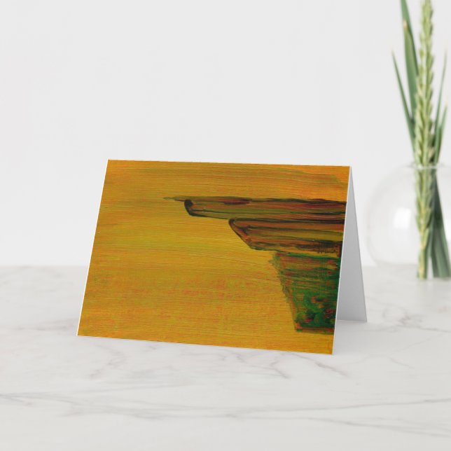 Cartão de saudação Abstrato amarelo (Frente)