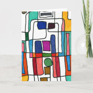 Cartão de saudação Abstrato do "Mapa da Cidade"