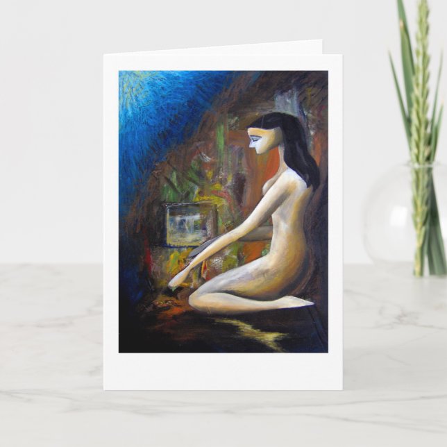 Cartão de saudação Abstrato/figurativo (Frente)