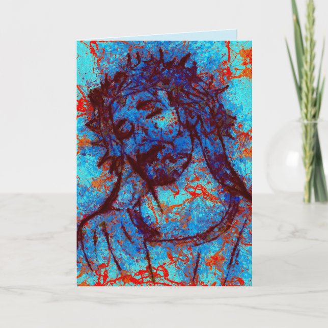 cartão de saudação abstrato jesus (Frente)