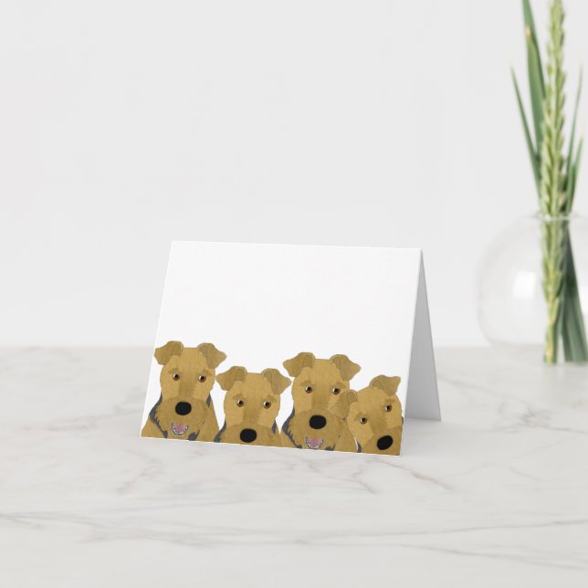 Cartão de Saudação Airedale (Frente)