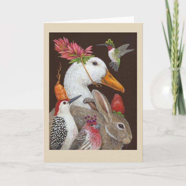 Cartão de saudação "alguns bons amigos" (Frente)