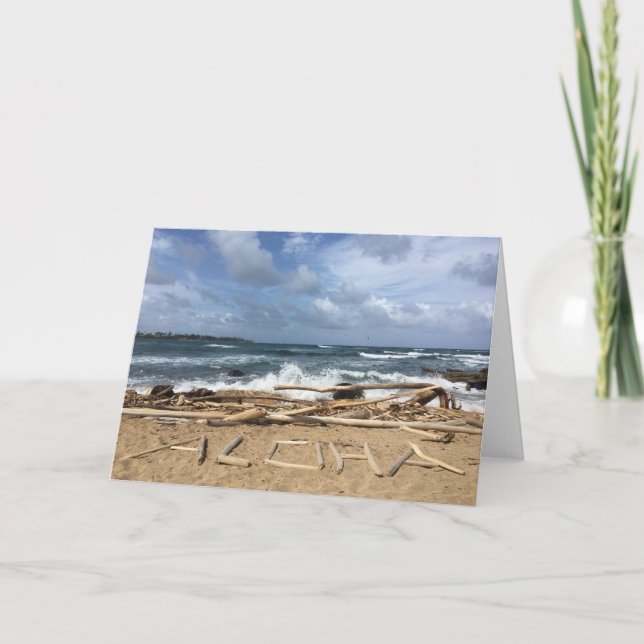 cartão de saudação aloha (Frente)