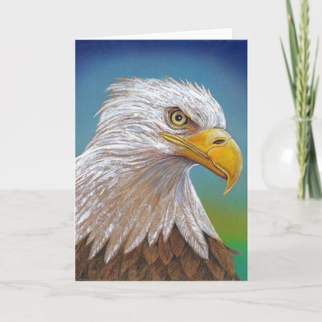 Cartão de Saudação Americano Bald Eagle (Frente)