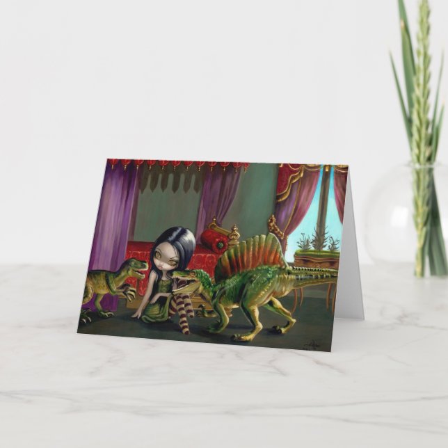 Cartão de Saudação "Amigos Dinossauros II" (Frente)