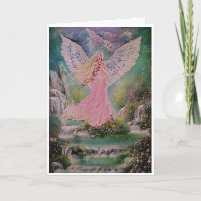 cartão de saudação anjo da terra (Frente)
