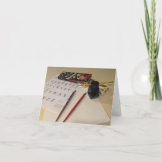 Cartão de Saudação Artista Pensado