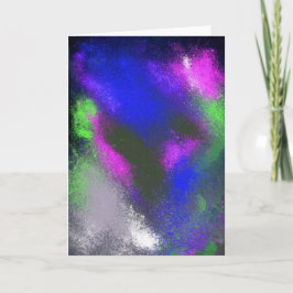 Cartão de Saudação Azul de Clusters