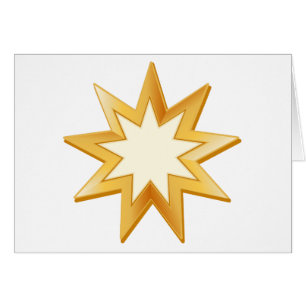 Cartão de saudação Baha'i de 5" x 7"