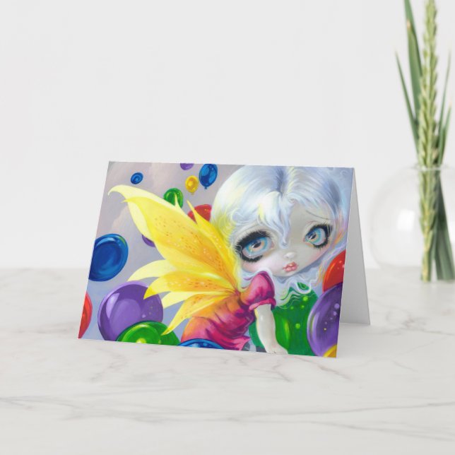 Cartão de Saudação "Balões de Fada" (Frente)