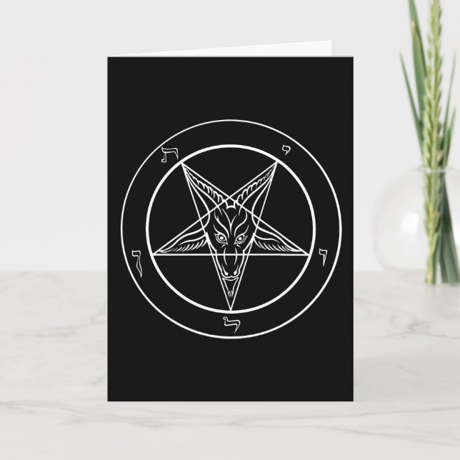 Cartão de Saudação Baphomet (Vazio/Personalizável) (Frente)