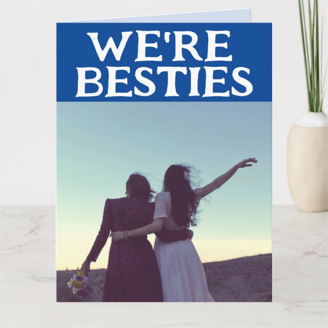 CARTÃO DE SAUDAÇÃO BESTIES BFF COMO LUCY & ETHEL (Frente)