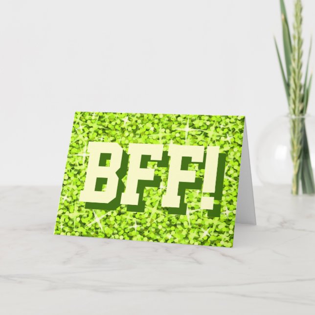 Cartão de saudação 'BFF!' do Limão Glitz (Frente)