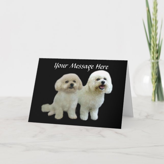 Cartão de Saudação Bichon Buddies (Frente)