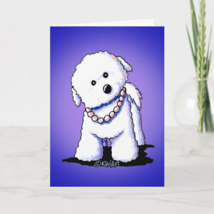 Cartão De Saudação Bichon In Pearls