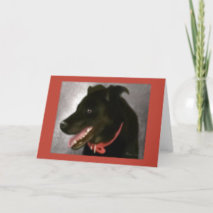 Cartão de saudação Black Lab