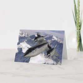 Cartão de saudação Blackbird SR-71B bloqueado