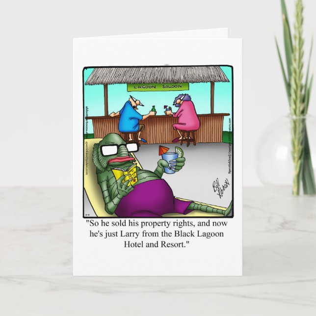 Cartão de Saudação Bon Voyage Humor "Spectickles" (Frente)