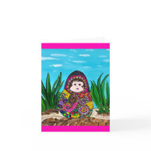 Cartão de saudação Boneca Matryoshka