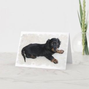 Cartão de Saudação Bonito Daschund
