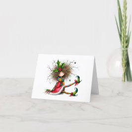 Cartão de Saudação Bonito e Quirky