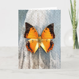 Cartão de Saudação Bordado Preto Caraxes Butterfly