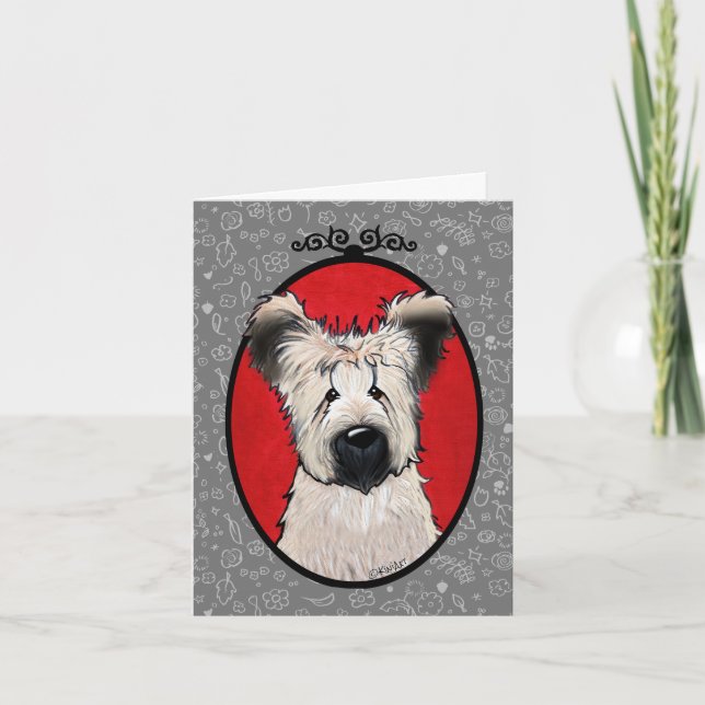 Cartão de Saudação Briard KiniArt (Frente)