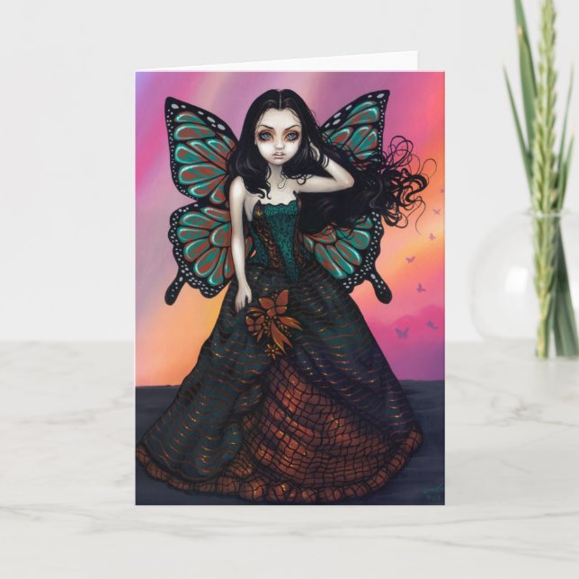 Cartão de Saudação "Butterfly Sunset" (Frente)