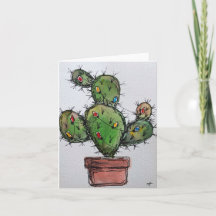 Cartão de Saudação Cactus de Natal