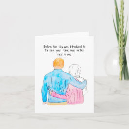 Cartão de Saudação Casal Muçulmano - Céu e Mar