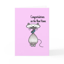 Cartão de Saudação - Cat - Parabéns novo lar