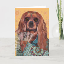 Cartão de Saudação | Cavalier Spaniel | Ruby Caval