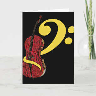 Cartão de Saudação Cello Clef