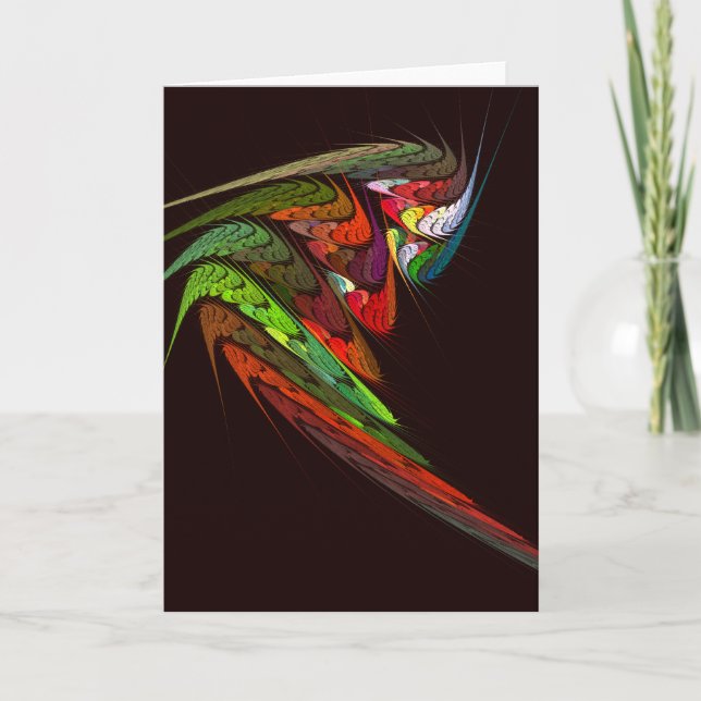 Cartão de Saudação Chameleon Abstrato Art (Frente)