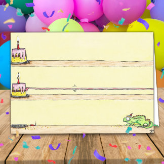 Cartão de saudação CHAMELEON BIRTHDAY por Nicole J