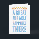 Cartão de saudação Chanukah<br><div class="desc">Uma bela,  simples,  retrormoderna placa Chanukah para qualquer destinatário com texto personalizável no dentro.</div>