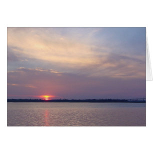 Cartão de saudação Charleston SC Sunset ~ Psalms 1