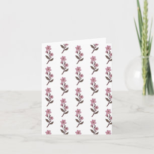 Cartão de Saudação Cherry Blossom - Padrão Branco